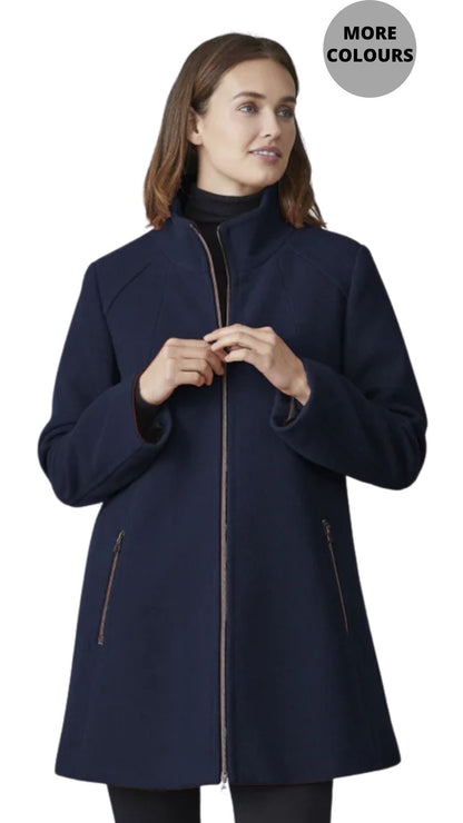 Wool Two Way Zip Coat. Style JUN2003-15