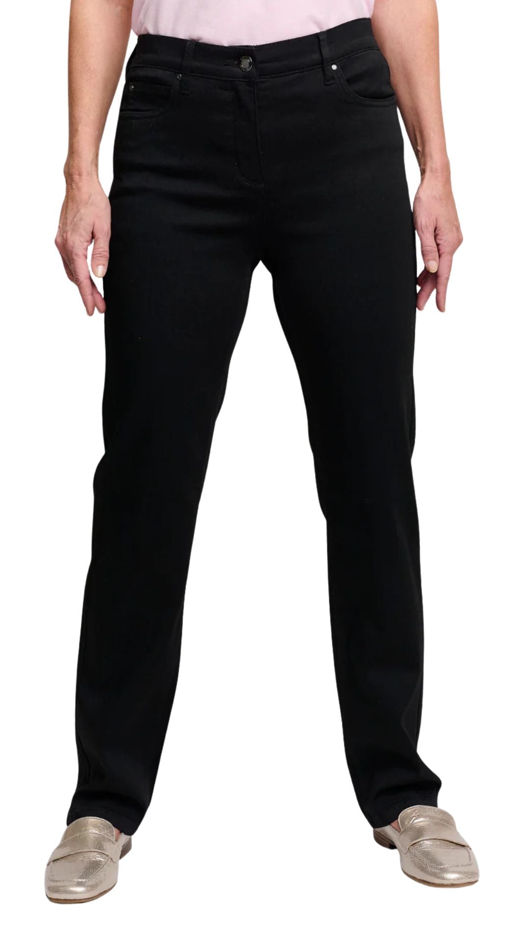 Ingrid Fit High Waist Wide Leg Black Jean. Style BTX204588