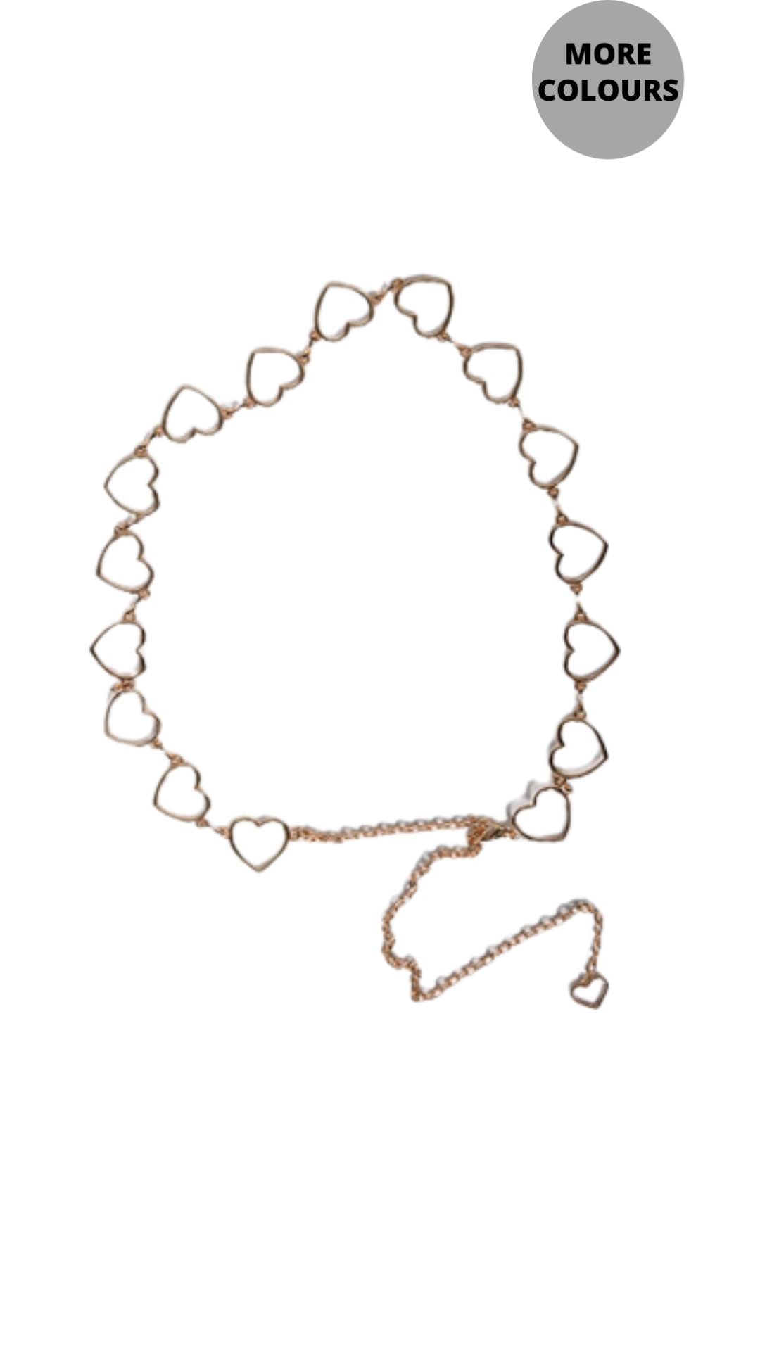 Metal Hearts Belt. Style FLA26604