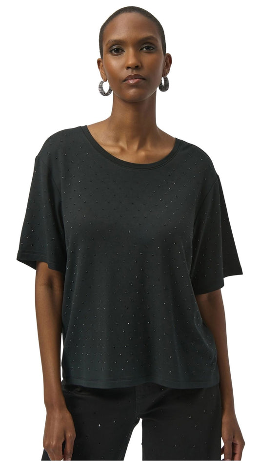 Scoop Neck Rhinestone Top. Style JR254968