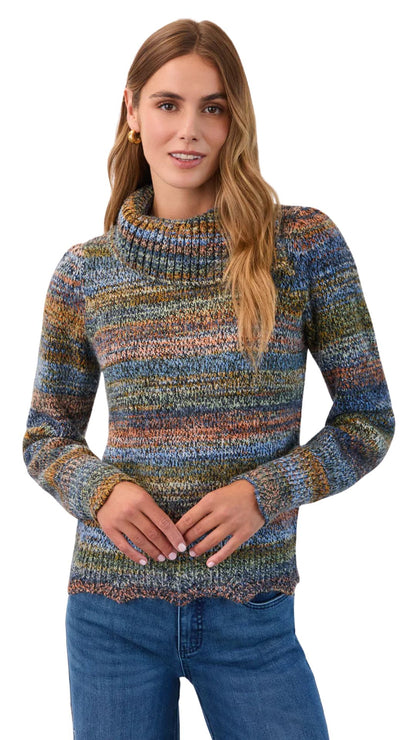 Multi Colour Scalloped Bottom Sweater. Style FD1489306