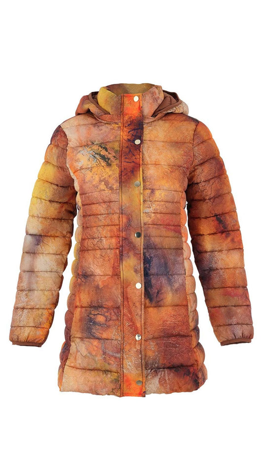 "Mother Earth" Artist Print Puffer Jacket. Style DOLC75842