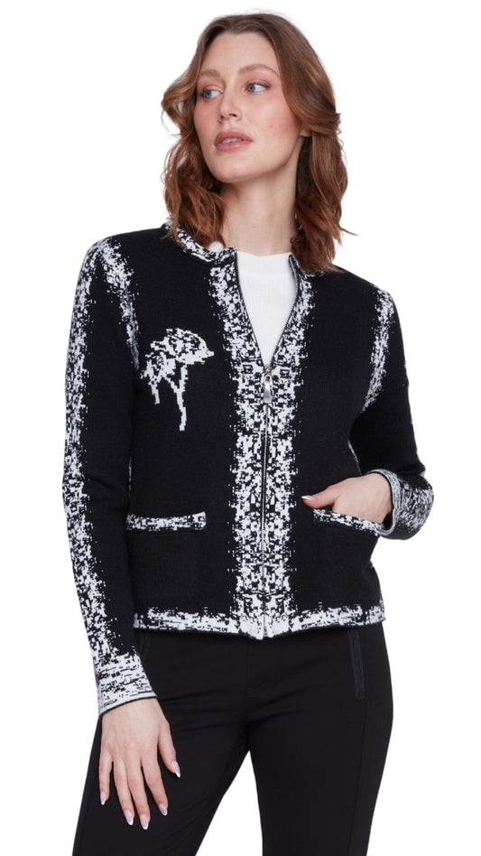 Black & White Print Sweater. Style CYC2523028