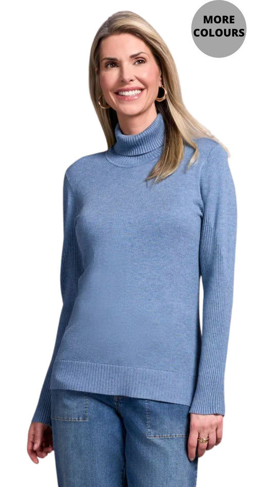 Turtleneck Long Sleeve Soft Sweater. Style TR2292O-835
