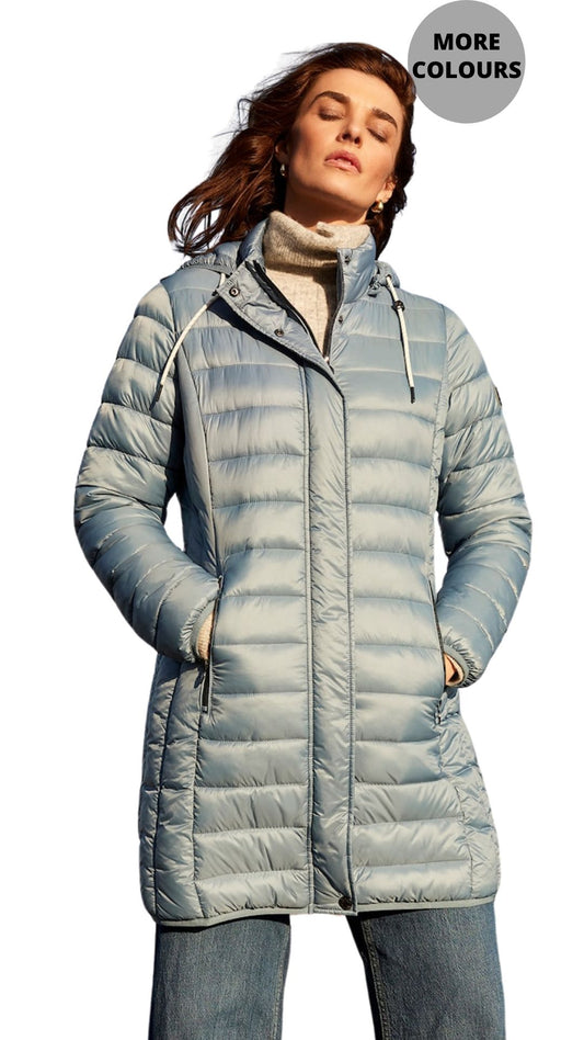 Detachable Hood Quilted Puffer Jacket. Style FR103-FA25