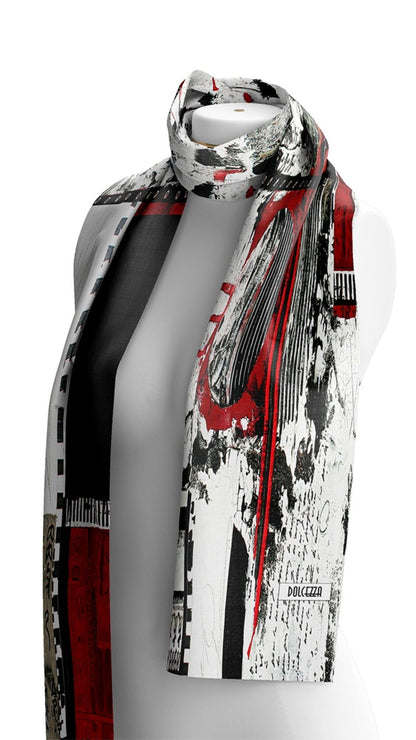 "Bookworm" Artist Print Scarf. Style DOLC75904