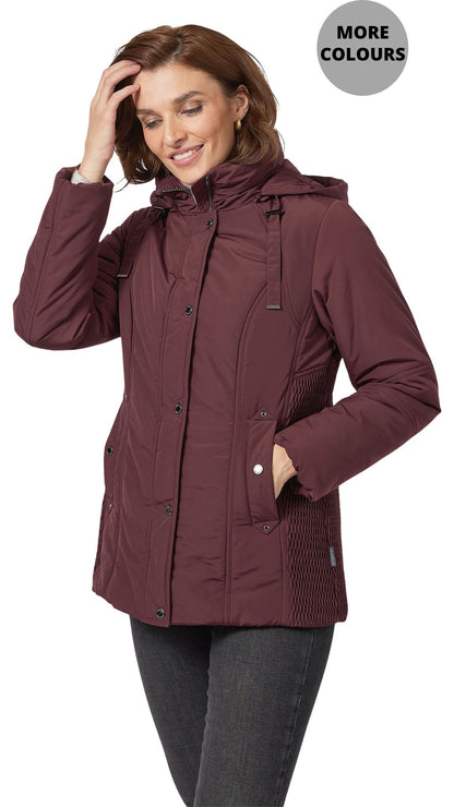 Snap & Zip Detachable Hood Outdoor Jacket. Style FR335
