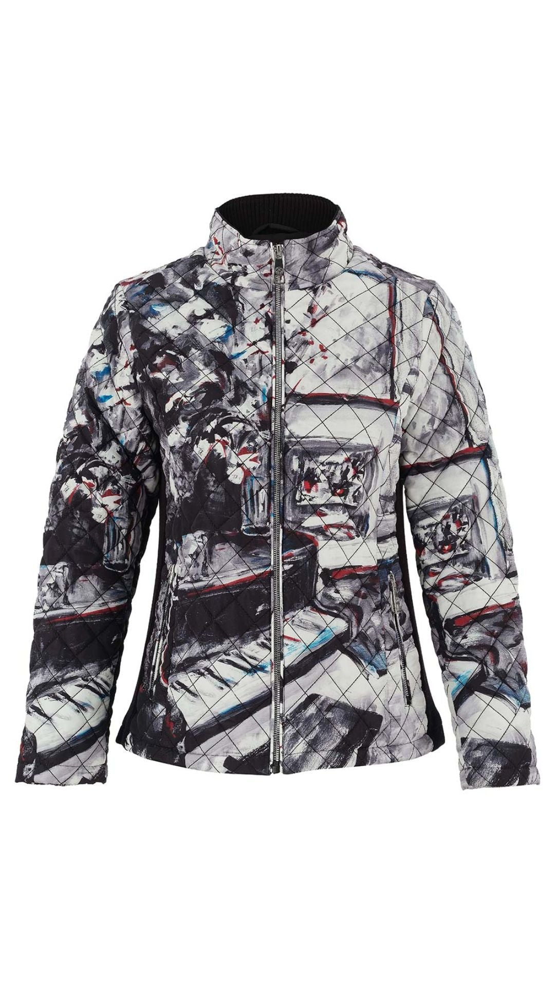 "Piano Blues III" Artist Print Puffer Jacket. Style DOLC75832