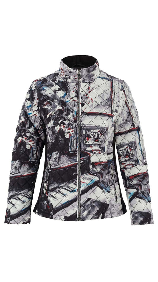 "Piano Blues III" Artist Print Puffer Jacket. Style DOLC75832