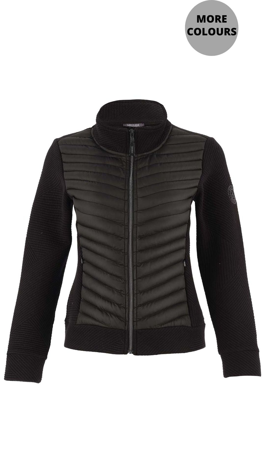 Quilted Front Zipper & Collar Jacket . Style DOLC75196