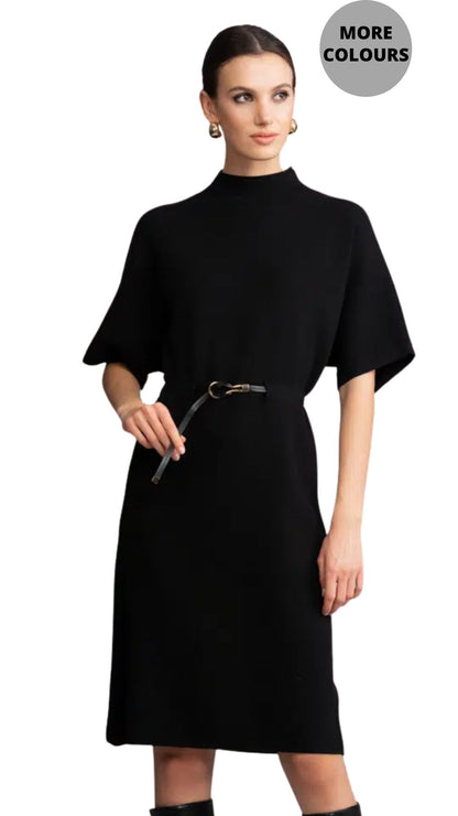 Knitted Raglan Sleeves & Belt Detail Dress. Style ALSA46430