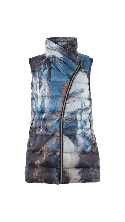 Zip Front Chunky Collar Puffer Vest . Style DOLC75853