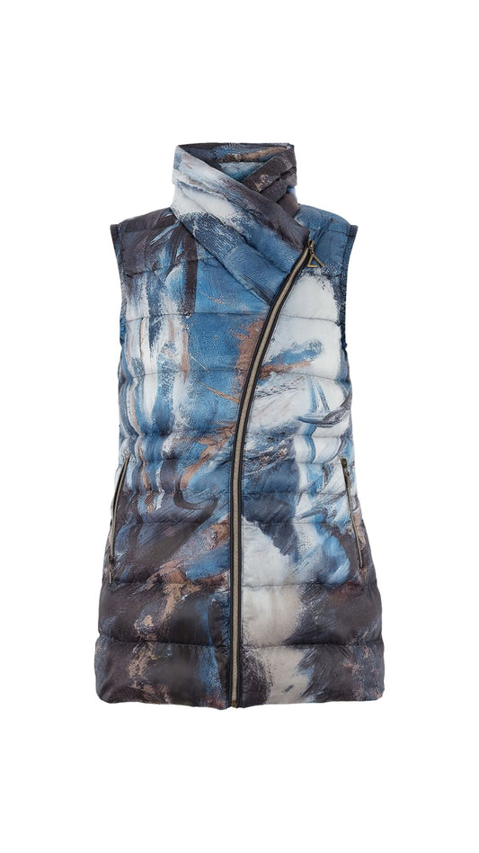 Zip Front Chunky Collar Puffer Vest . Style DOLC75853