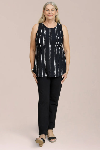Go To Classic Striped Print Tank. Style SI21118RP