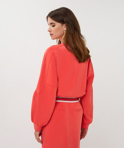 Balloon Sleeve Soft & Stretchy Modal Sweater. Style ESQ05000