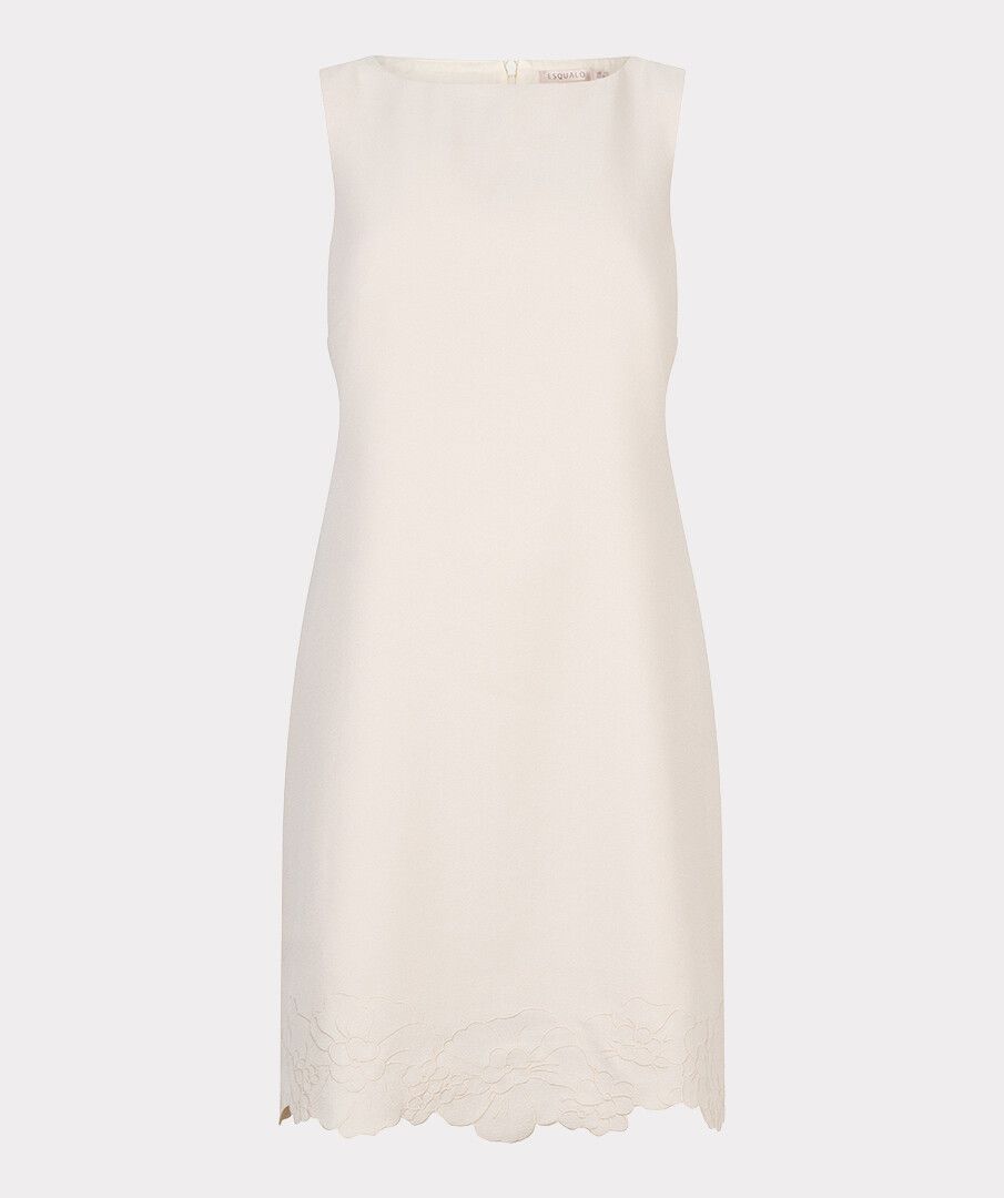 Sleeveless Embroidered Flowers Details Dress. Style ESQ05010