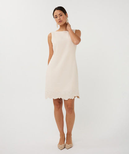 Sleeveless Embroidered Flowers Details Dress. Style ESQ05010