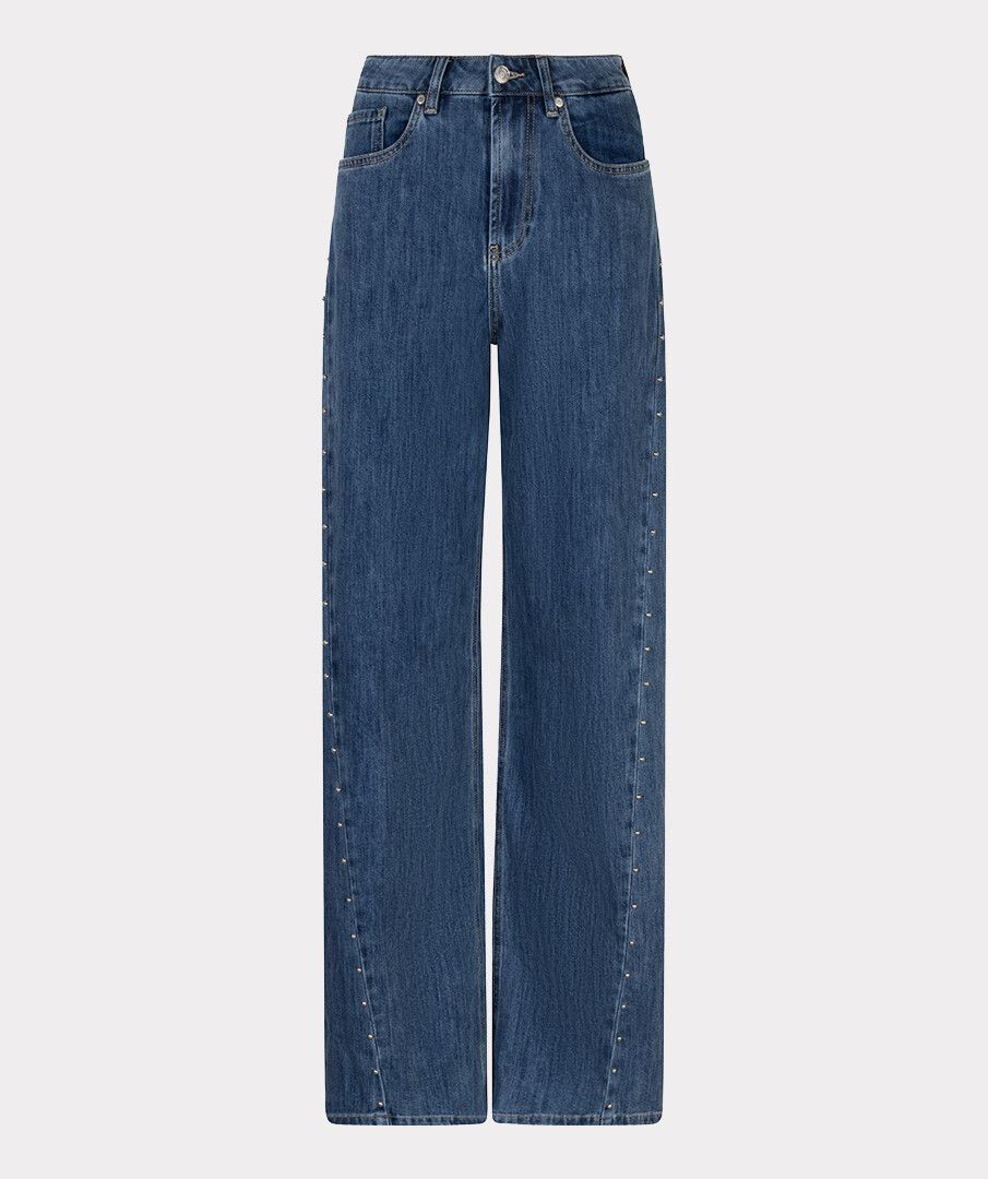 Wide Leg Studded Details Jean. Style ESQ12018