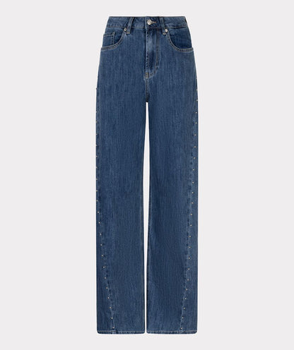 Wide Leg Studded Details Jean. Style ESQ12018