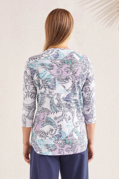 Printed High Low Top. Style TR7629O-1619