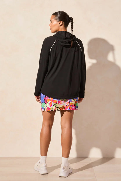 Contrast Detail Stretch Hooded Jacket. Style TR2086O-3668