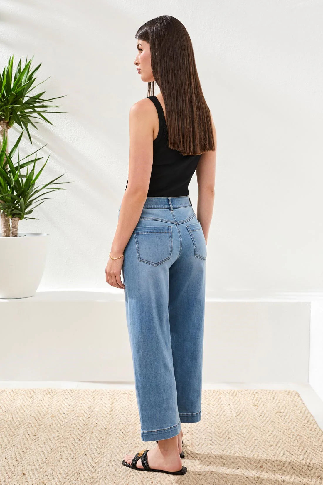 Audrey Cropped Wide Leg Stretch Denim Jean. Style TR6118O-5100