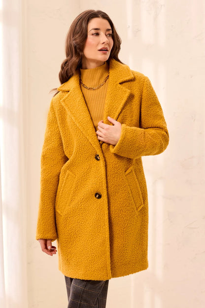 Boucle Button-Front Coat. Style TR3173O-8513