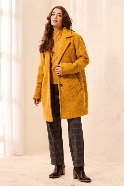 Boucle Button-Front Coat. Style TR3173O-8513