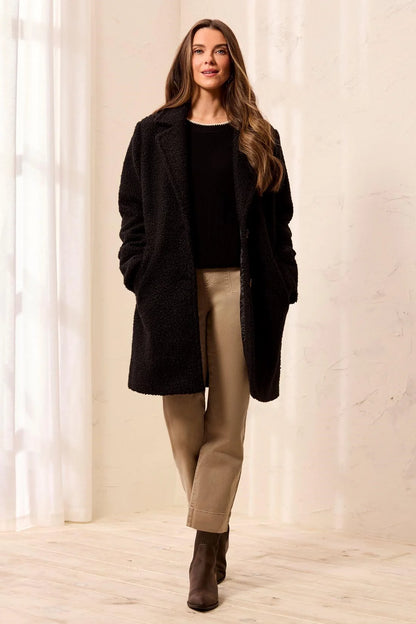 Boucle Button-Front Coat. Style TR3173O-8513