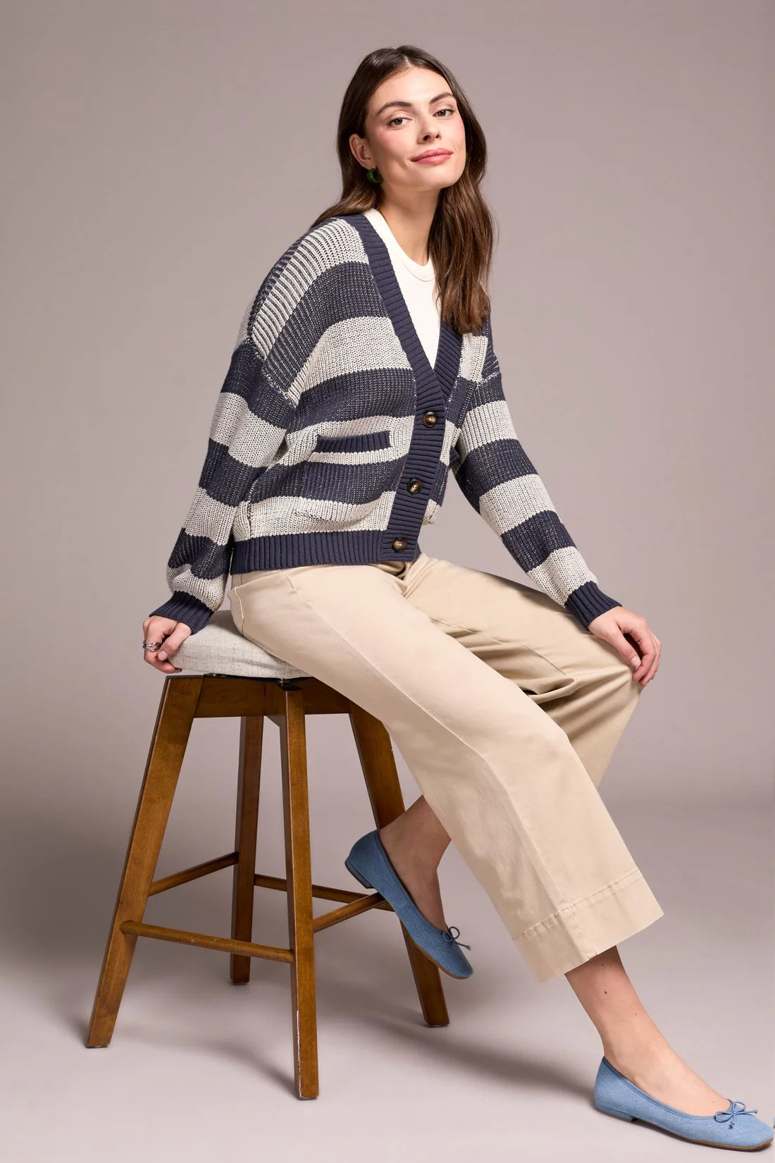 Buttoned Front Sweater Cardigan. Style TR2253O-576