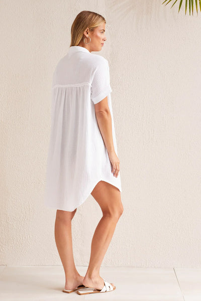 Cotton Gauze Shirt Dress. Style TR1656O-4555