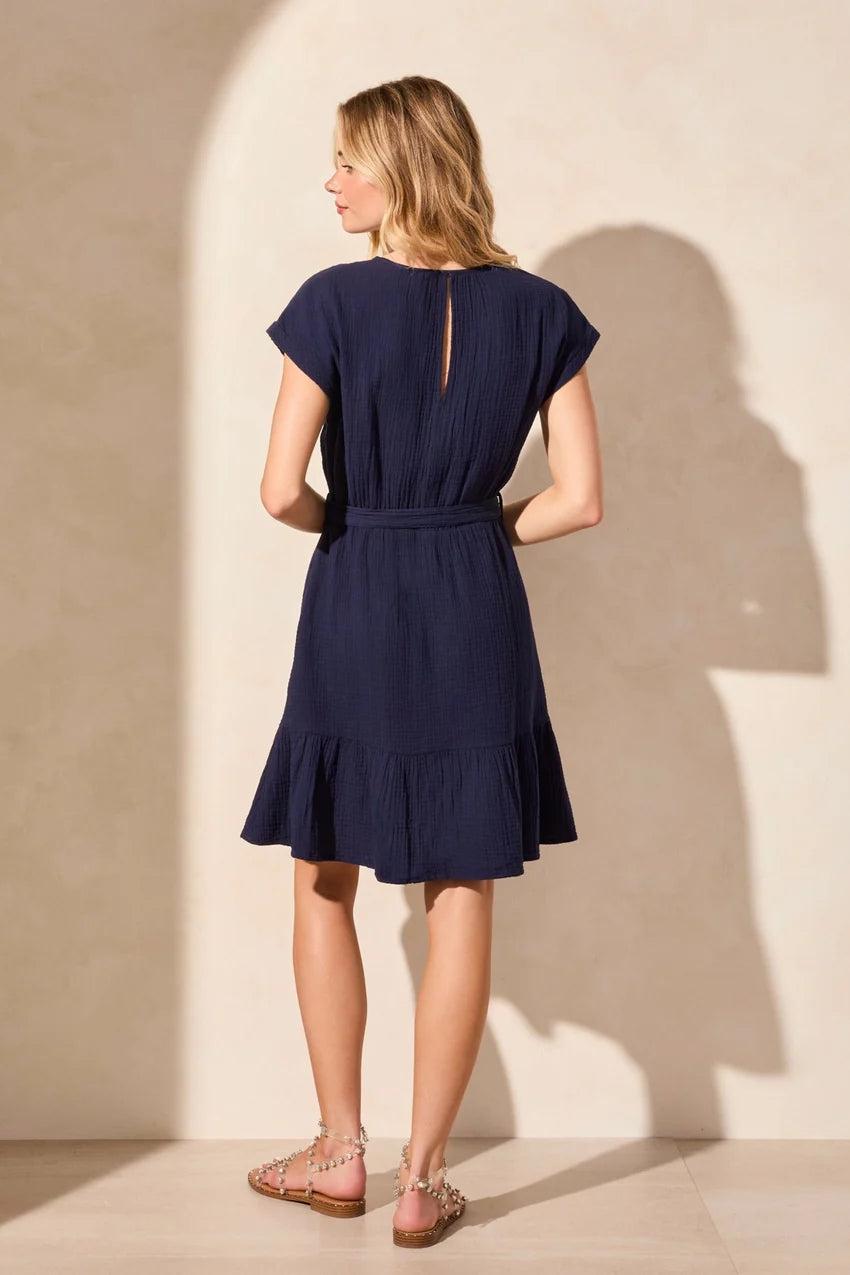 Cotton Gauze Belted Dress. Style TR5725O-4555