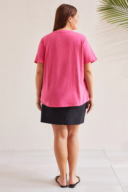 Size Inclusive Scoop Neck T-Shirt. Style TR1789V-3474