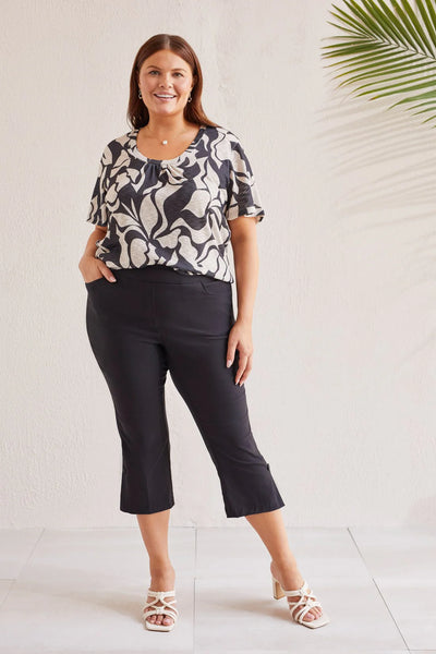Size Inclusive Flatten It Pull On Capris. Style TR1265V-7165
