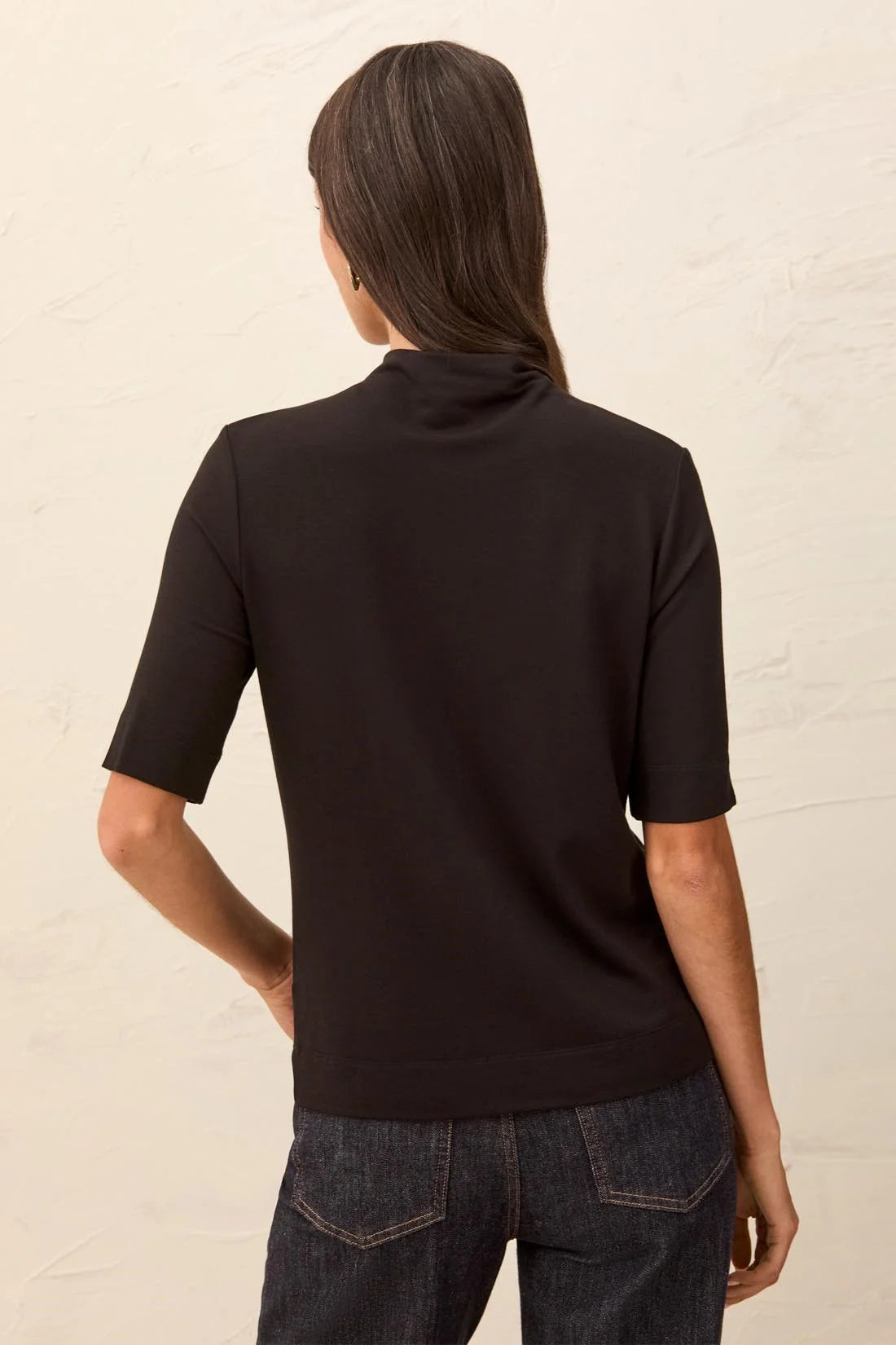 Funnel Neck Short Sleeve Top. Style TR6300O-2422