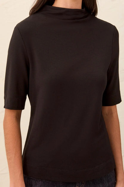 Funnel Neck Short Sleeve Top. Style TR6300O-2422