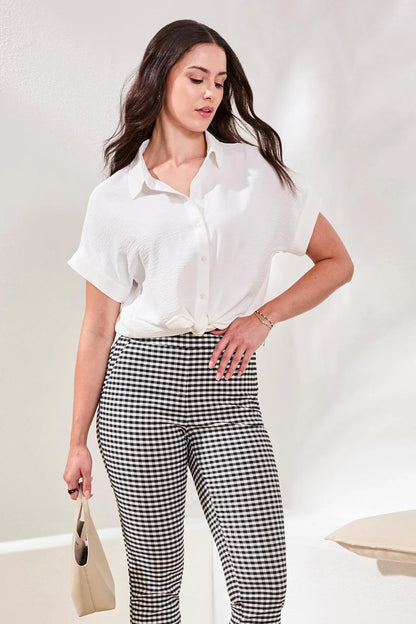 Airflow Relaxed Dolman Button-Down Shirt. Style TR6061O-4835
