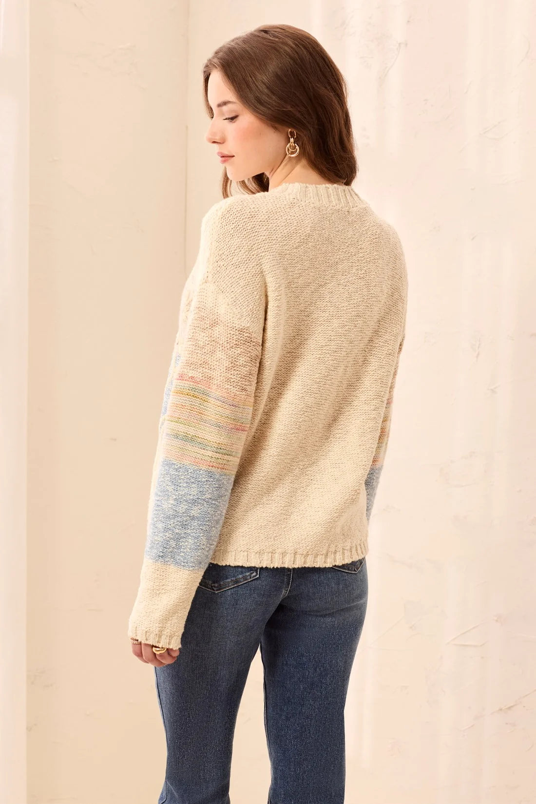 Novelty Knit Embroidered Long Sleeve Sweater. Style TR3194O-8495