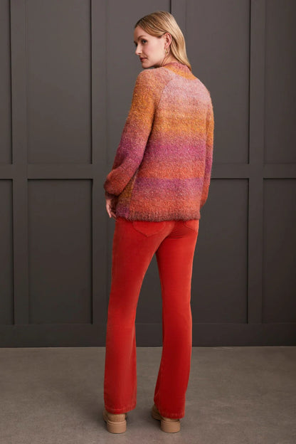 Ombre Bouclé Mock Neck Sweater. Style TR1942O-3963