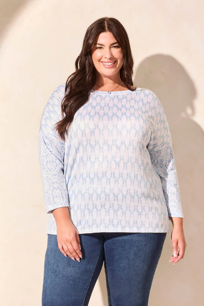 Size Inclusive Printed Top. Style TR5769V-1619