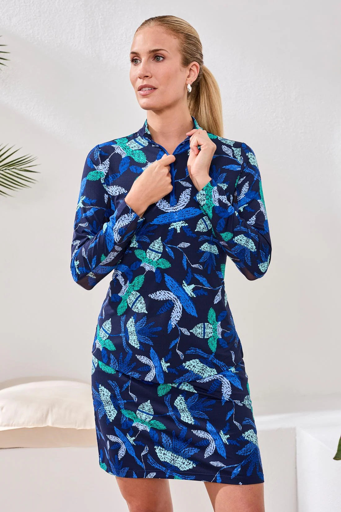 UPF 50+ High Performance Quarter-Zip Long Sleeve Pullover. Style TR1410O-3024