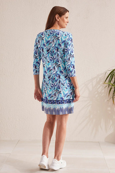 Printed Boat Neck Dress with Shorts. Style TR1801O-3024