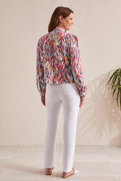 Printed Button Up Jacket. Style TR1351O-3750