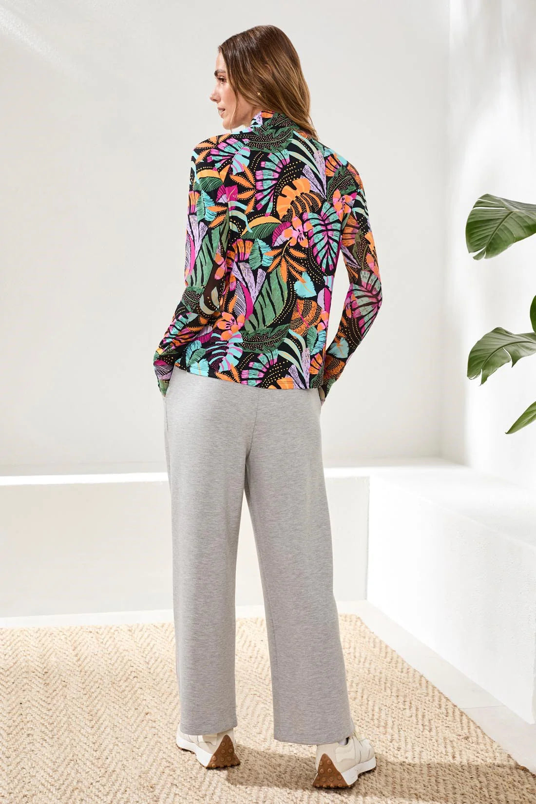 UPF 50+ High Performance Mesh Mock-Neck Zip-Up Cardigan. Style TR1817O-3024