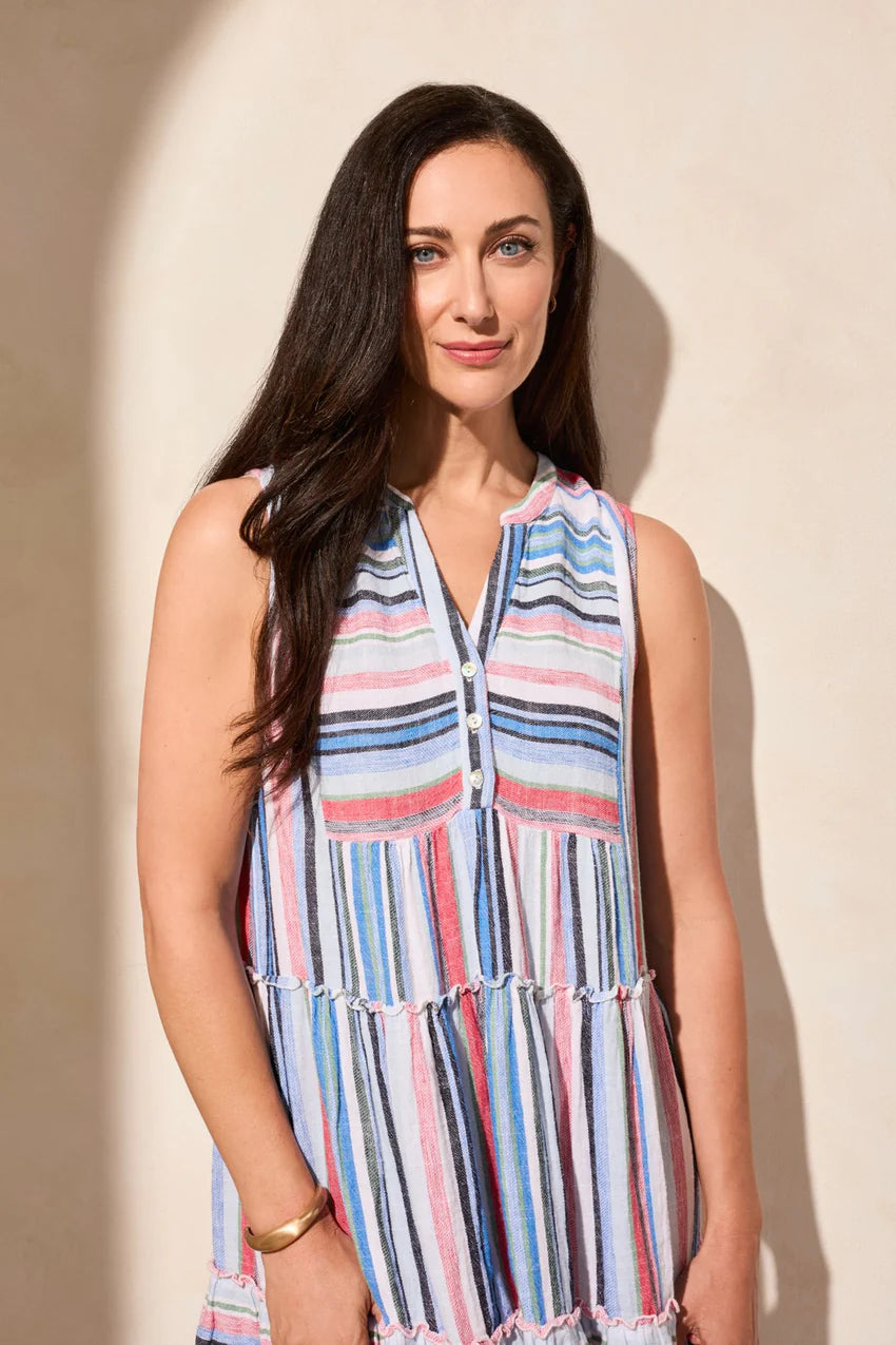 Striped Tiered Dress. Style TR5386O-4400