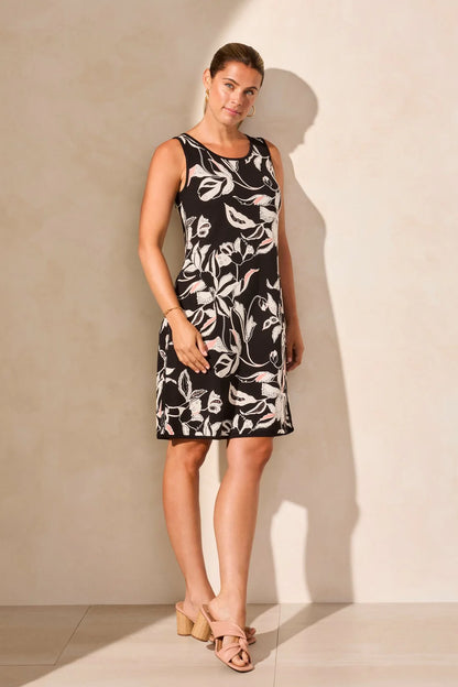 Reversible Printed/Solid A-Line Dress. Style TR6895O-4302