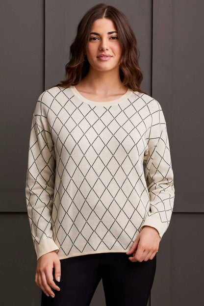 Reversible Cotton Crew Neck Sweater. Style TR1597O-576