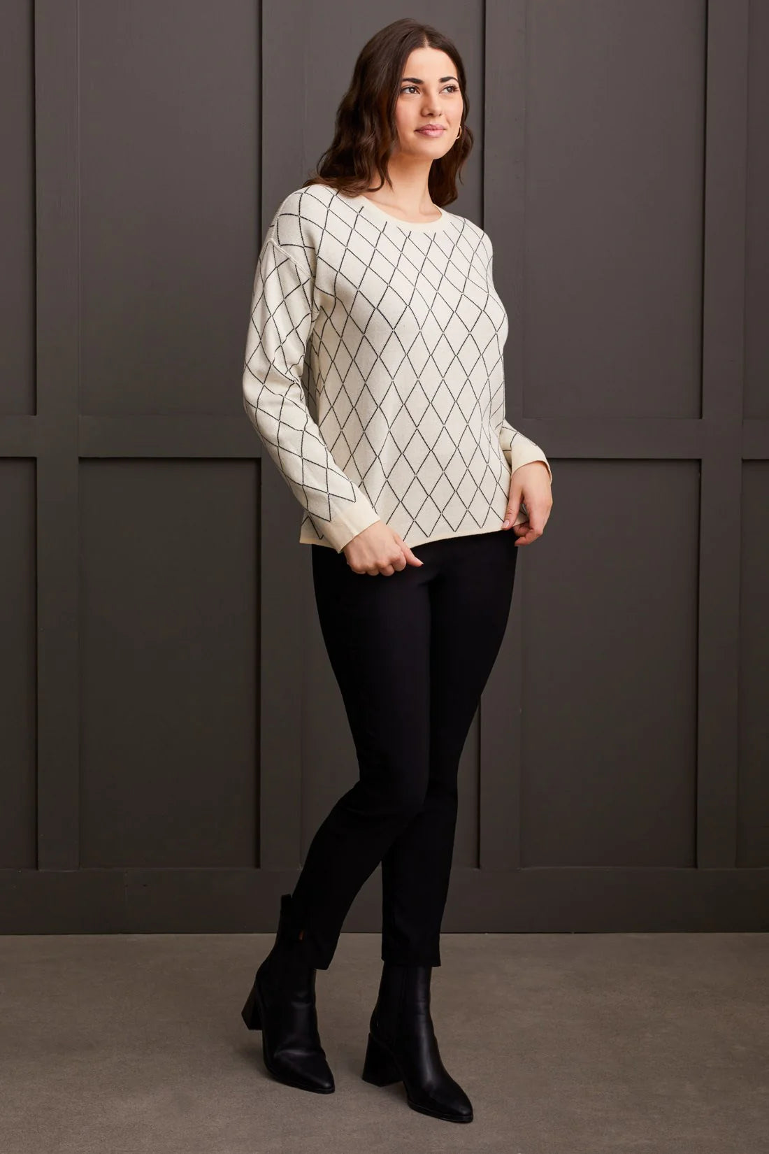 Reversible Cotton Crew Neck Sweater. Style TR1597O-576