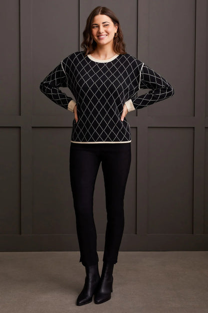 Reversible Cotton Crew Neck Sweater. Style TR1597O-576