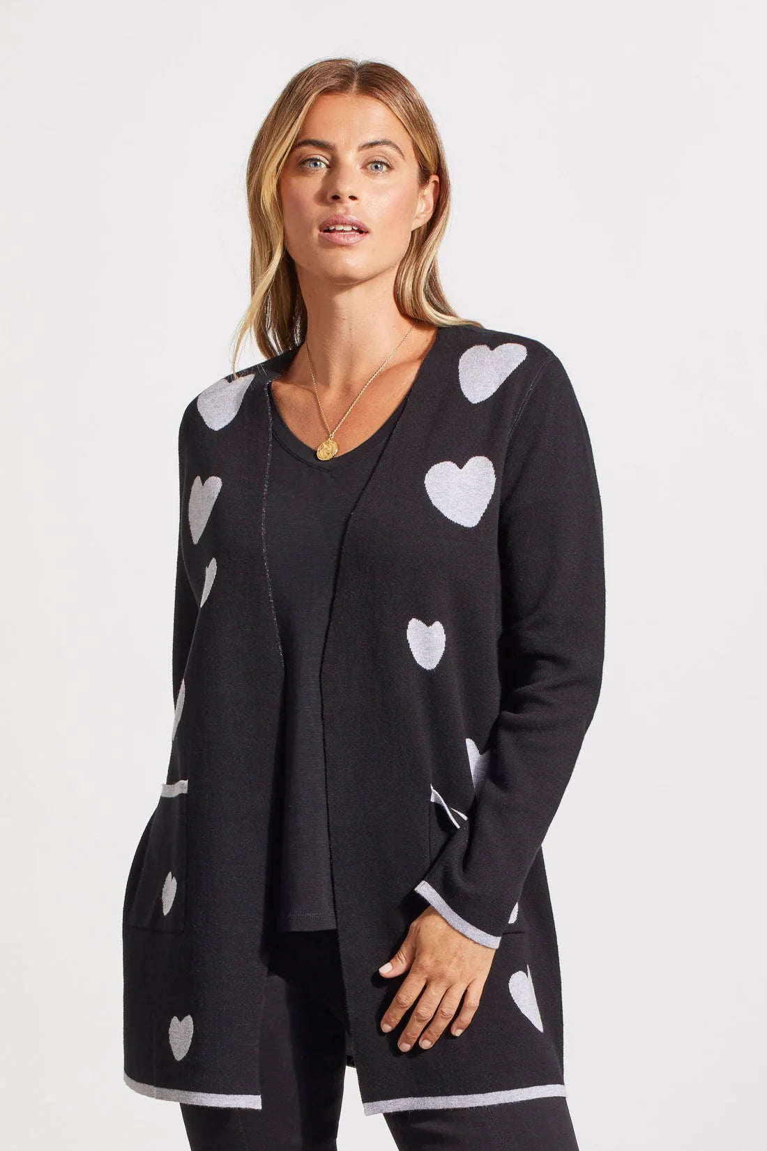 Reversible Hearts & Stripes Cardigan. Style TR5452O-576